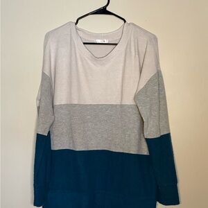 Nine Britton Women's Sweater - Cream, Gray, Teal